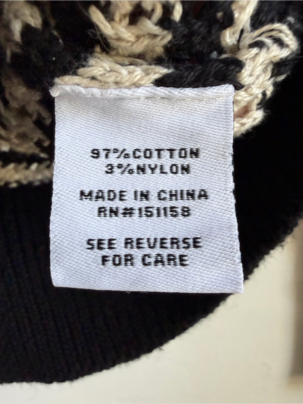 525 America Black Cream Striped Collared Coastal Polo Sweater - Picture 8 of 10